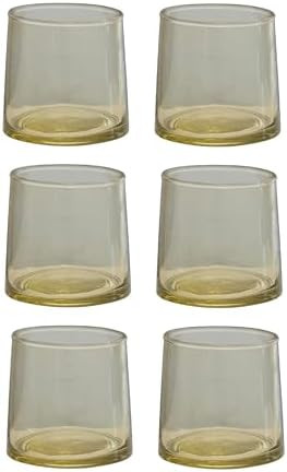 Creative Co-Op Modern, Set of 6, Chartreuse Drinking Glass, Yellow | Amazon (US)