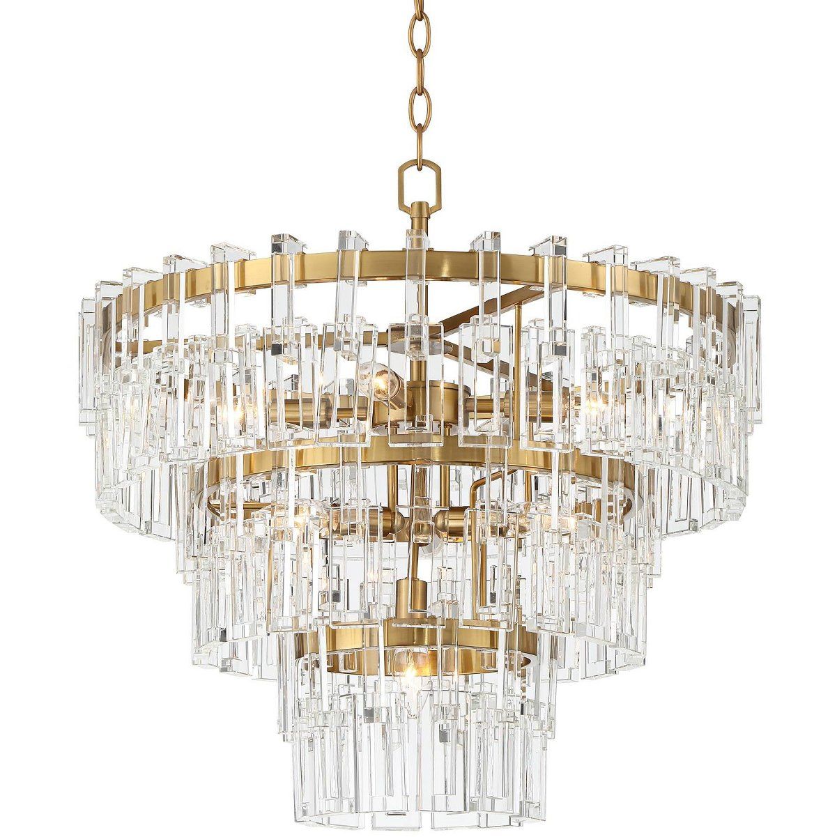 Vienna Full Spectrum Burnished Brass Crystal Chandelier 23 1/2" Wide Luxury Tiered 8-Light Fixtur... | Target