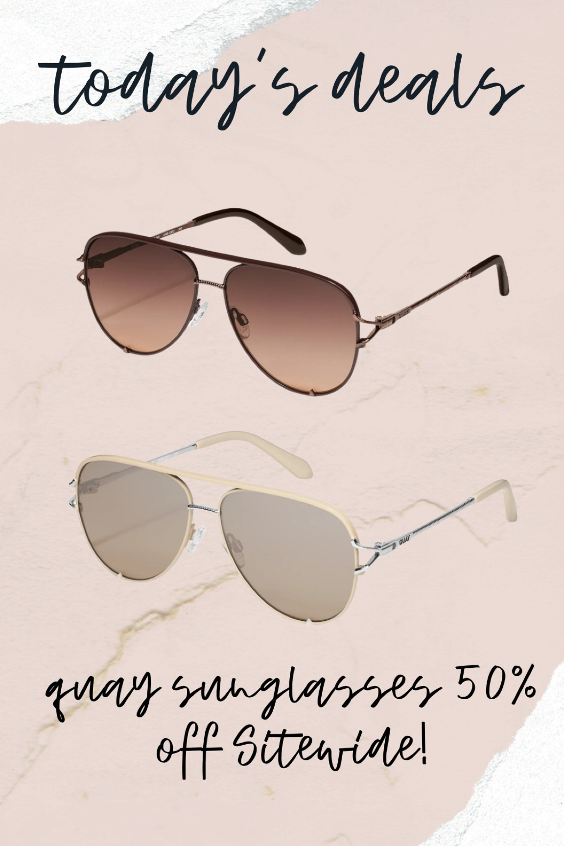 Quay sunglasses 50% OFF! 

#LTKFindsUnder50 #LTKSaleAlert #LTKGiftGuide