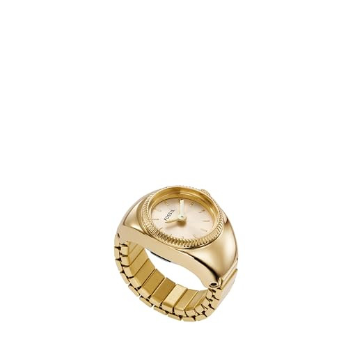 Fossil Women's Watch Ring, Quartz Stainless Steel Two-Hand Ring Watch for Women | Amazon (US)