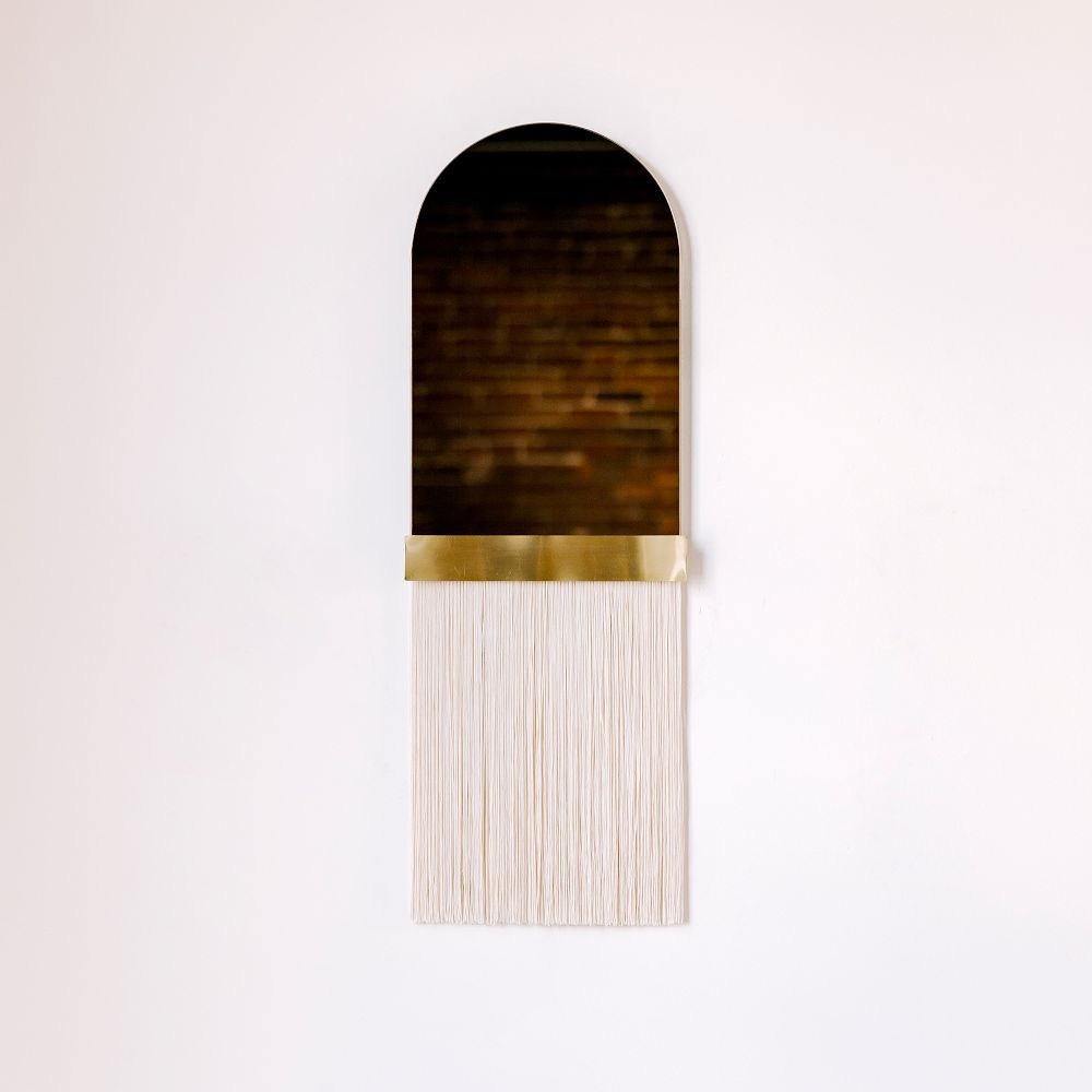 Candice Luter Svara Fringe Arched Wall Mirror w/ Accent Bar | West Elm (US)