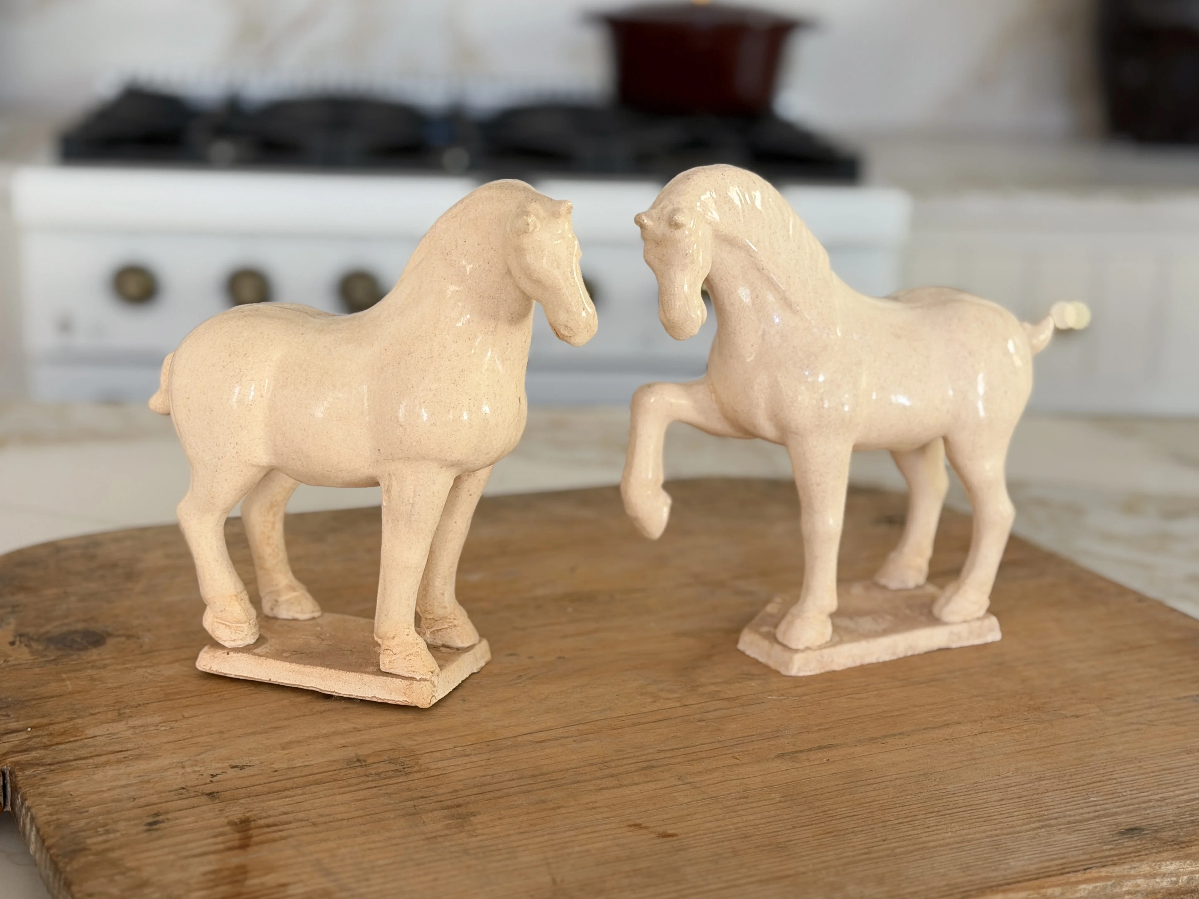 Cream Porcelain Horse | Cottage and Key
