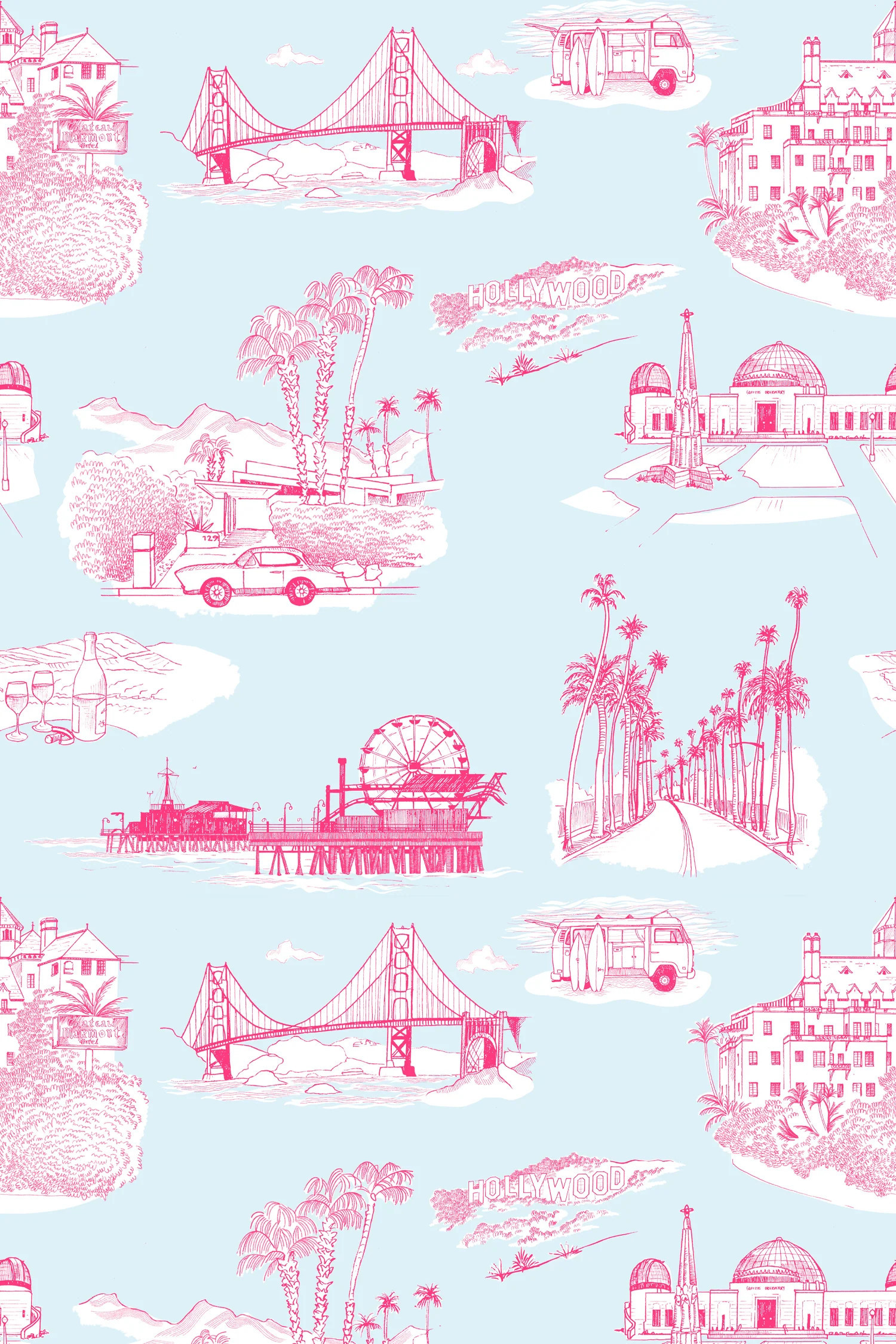 California Toile Peel & Stick Wallpaper | Katie Kime Inc