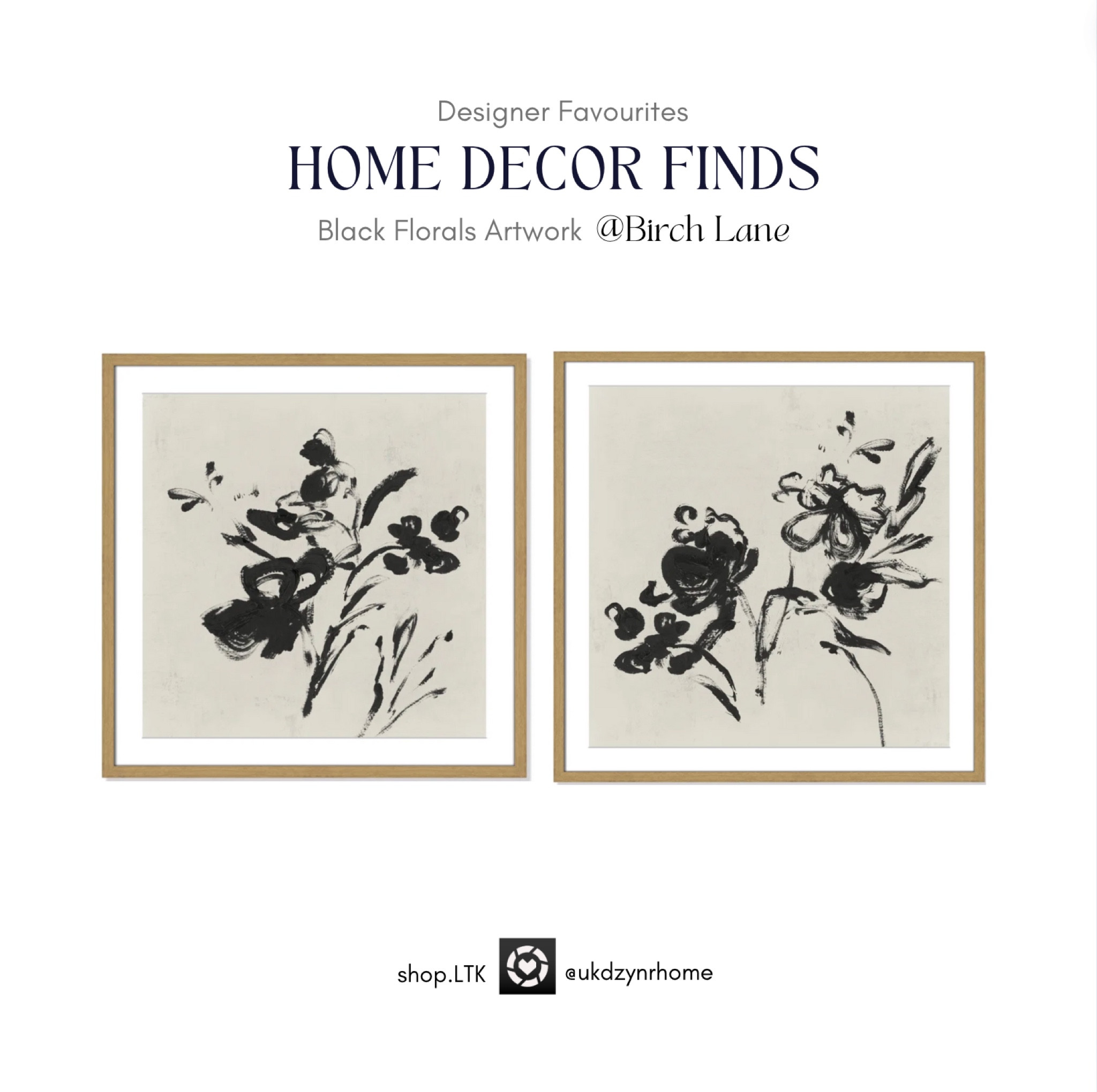 Black Florals Artwork | Birch Lane

#LTKHome