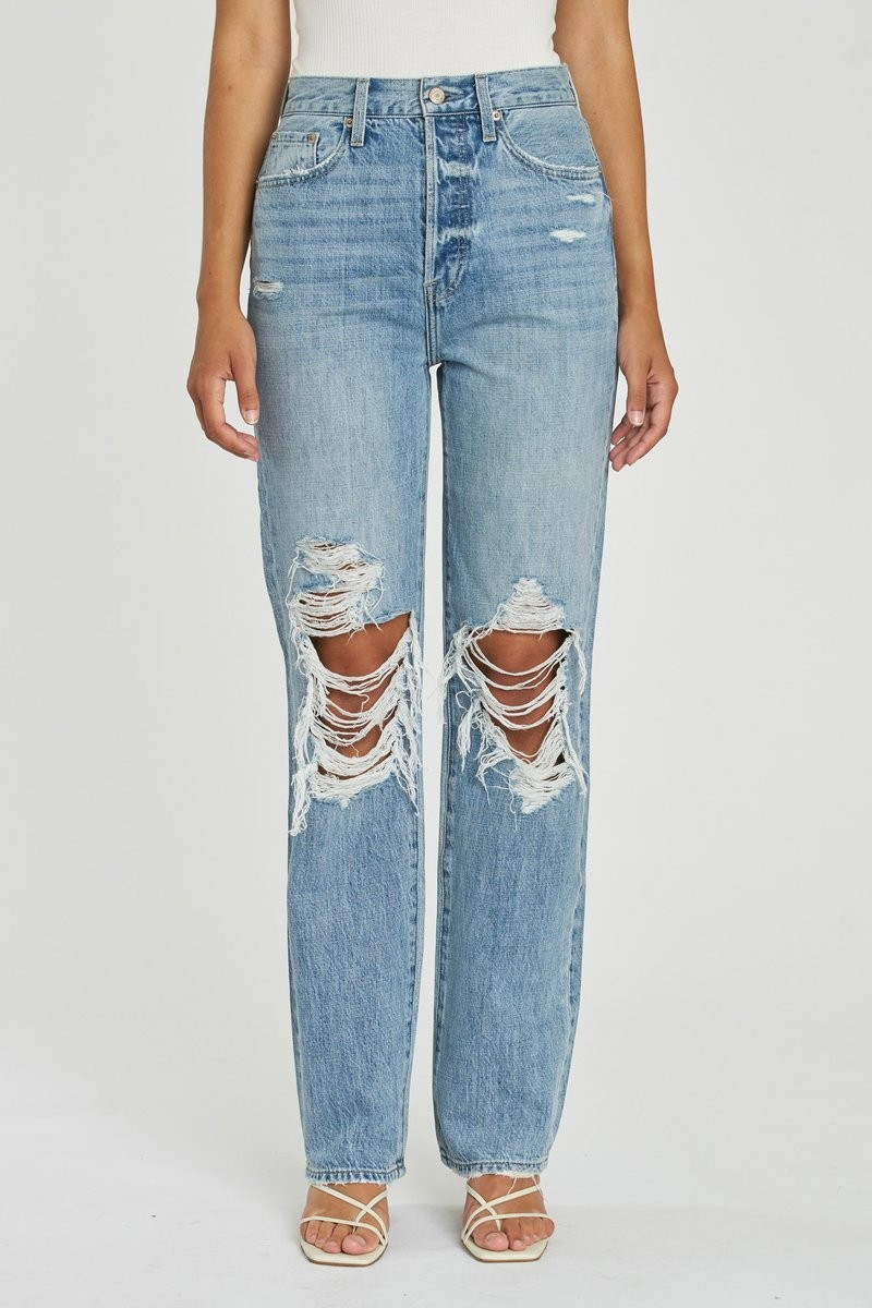 Cassie Super High Rise Straight - Lucca Distressed | Pistola Denim