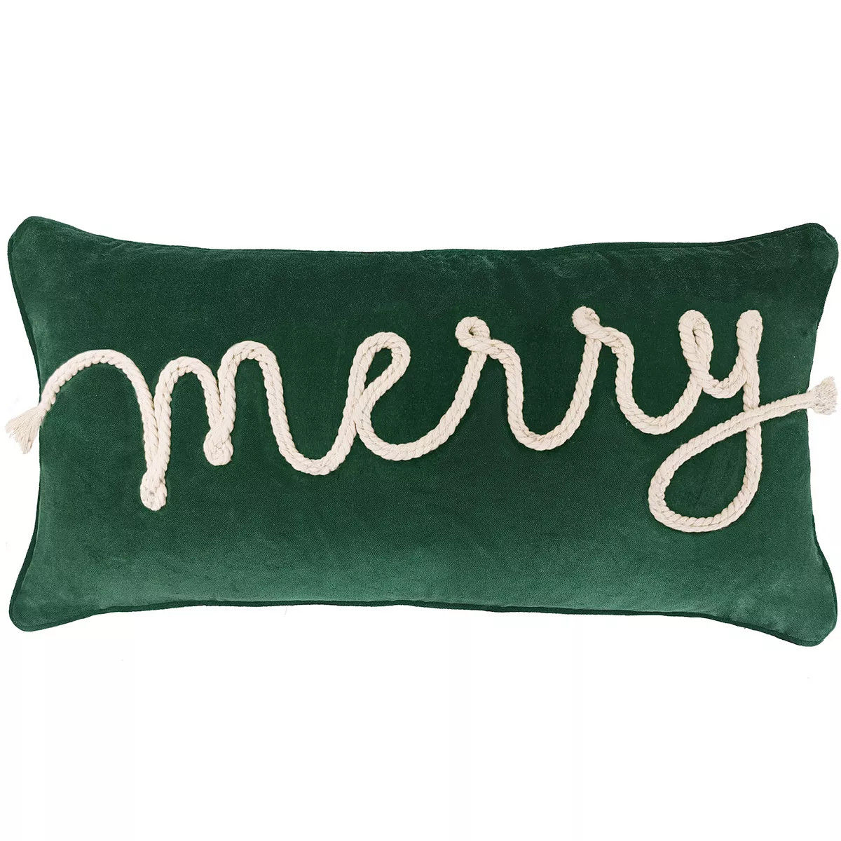 St. Nicholas Square® Green "Merry" Throw Pillow | Kohl's