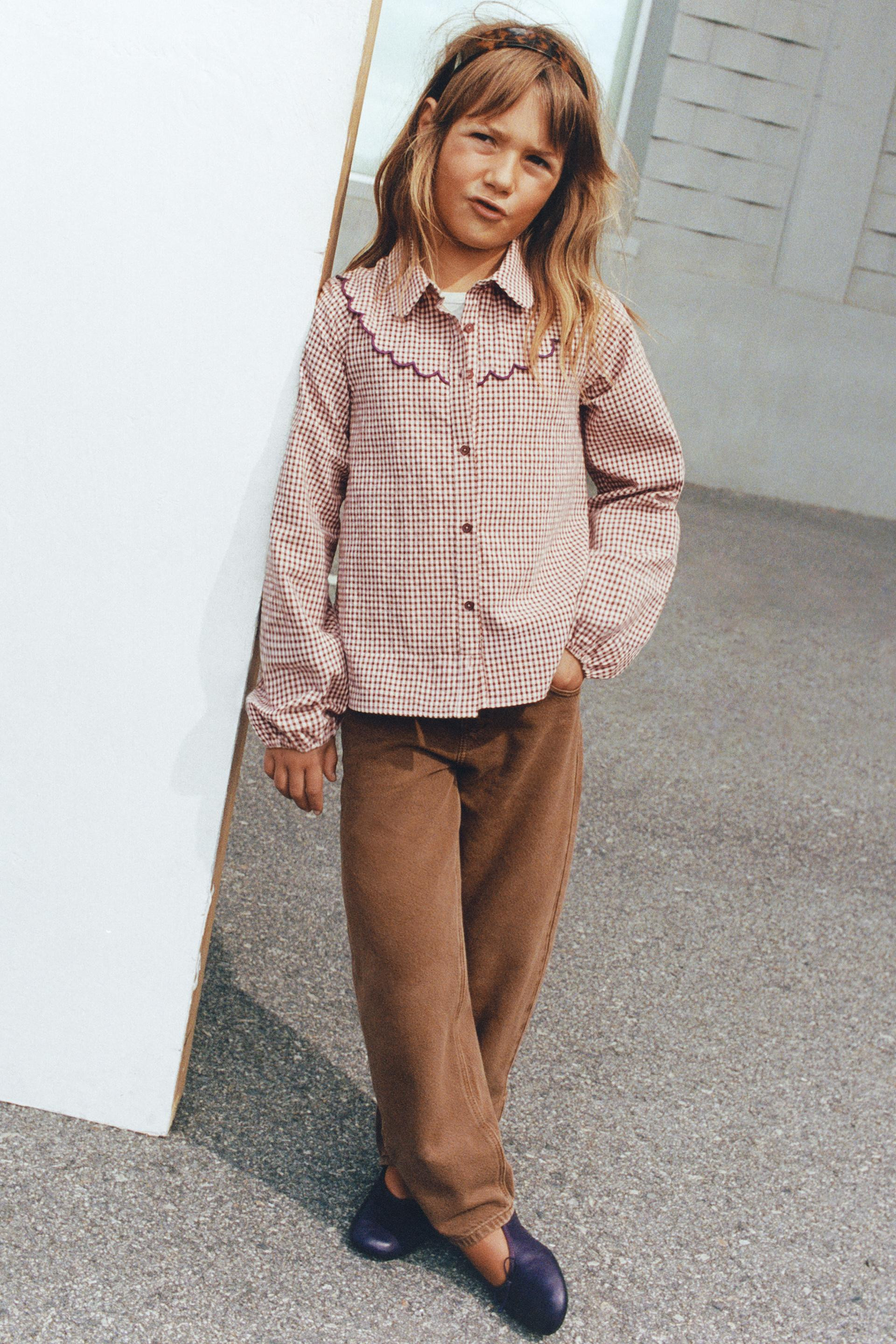 Zara - Tapered Pocket Jeans - Brown - 6 Years (45,2 Inches) - Kids | Zara US