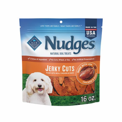 Blue Buffalo Nudges with Duck and Chicken Jerky Cuts Natural Dog Treats  - 16oz | Target