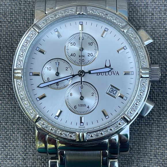 BULOVA Diamond Bezel Chronograph | Poshmark
