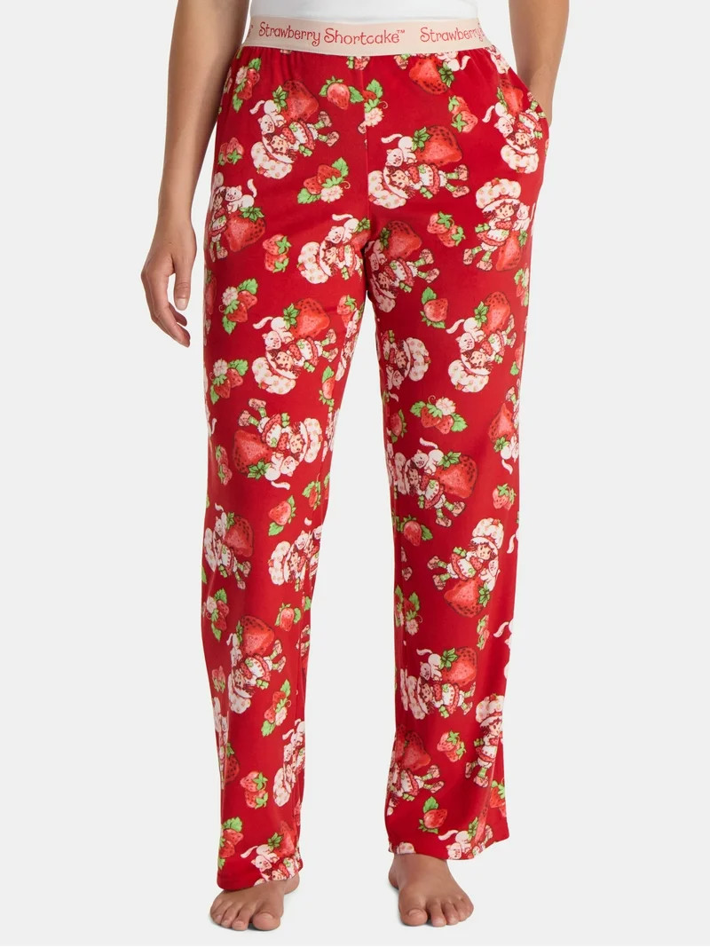 Strawberry Shortcake Women’s Print Velour Sleep Pants, Sizes XS-3X | Walmart (US)