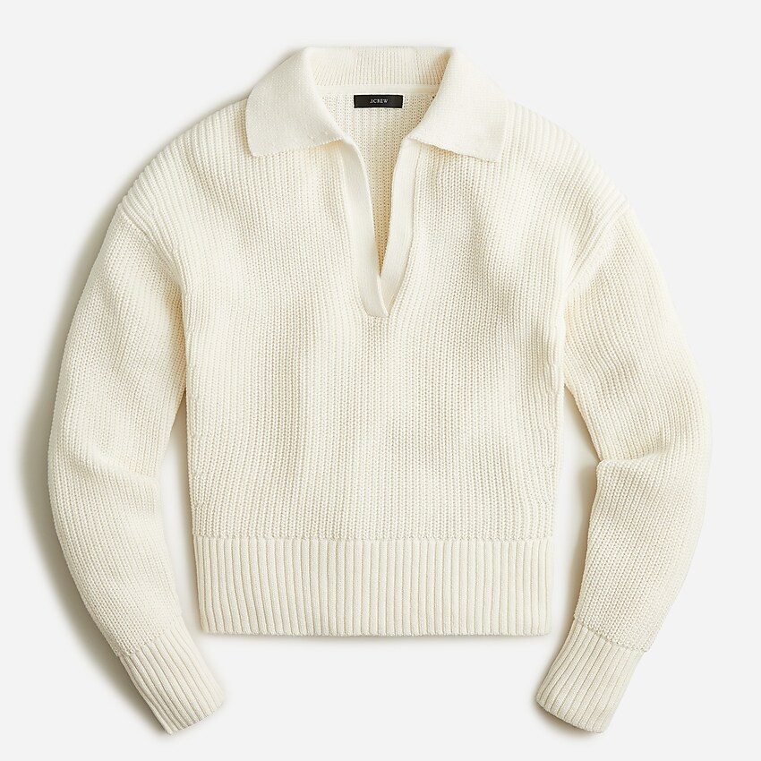Collared cotton beach sweater | J. Crew US