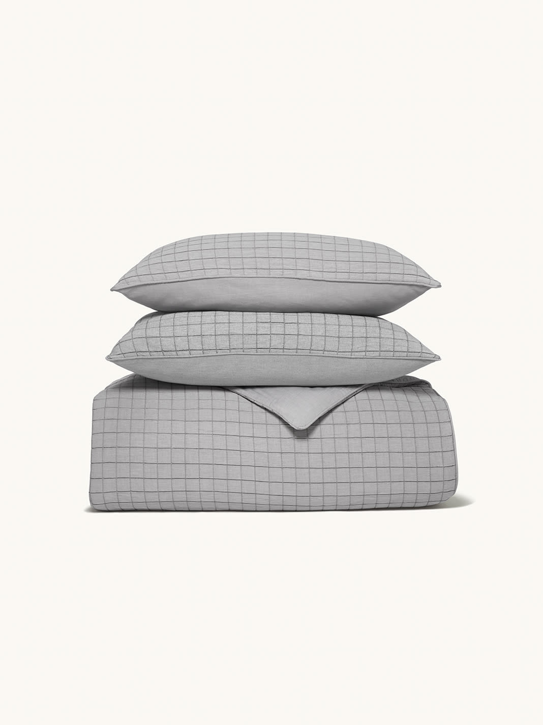 Matelasse Windowpane Duvet Set | Boll & Branch