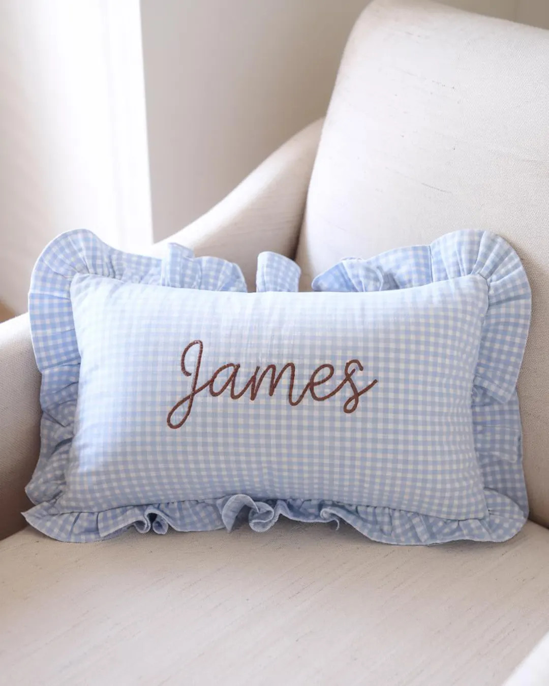 Coussin bébé brodé avec prénom, cadeau personnalisé pour baby shower, annonce de grossesse, ... | Etsy (US)