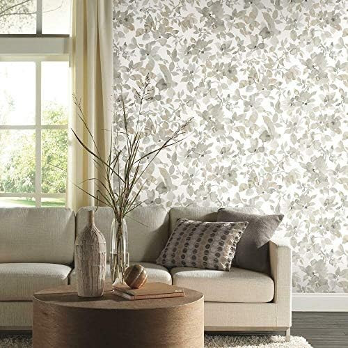 RoomMates RMK11235WP Neutral Watercolor Floral Peel and Stick Wallpaper | Amazon (US)