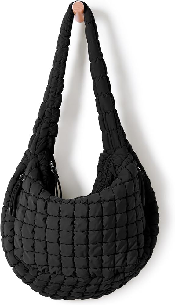 ODODOS Quilted Carryall Tote Bag for Women Crossbody Large Hobo Lightweight Padding Shoulder Bag | Amazon (US)