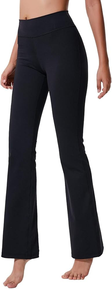 ChinFun Women's Performance High Waist Bootleg Yoga Pants Inner Hidden Pocket Tummy Control Bootcut  | Amazon (US)