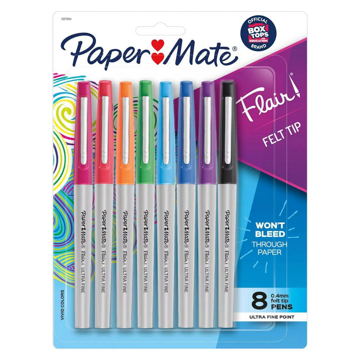 Paper Mate Flair 8pk Felt Pens 0.4mm Ultra Fine Tip Multicolored | Target