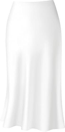 Keasmto Leopard Skirt for Women Midi Length High Waist Silk Satin Elasticized Cheetah Casual Ladi... | Amazon (US)