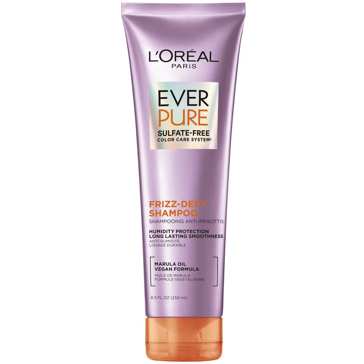 L'Oreal Paris EverPure Frizz-Defy Sulfate Free Shampoo with Marula Oil - 8.5 fl oz | Target