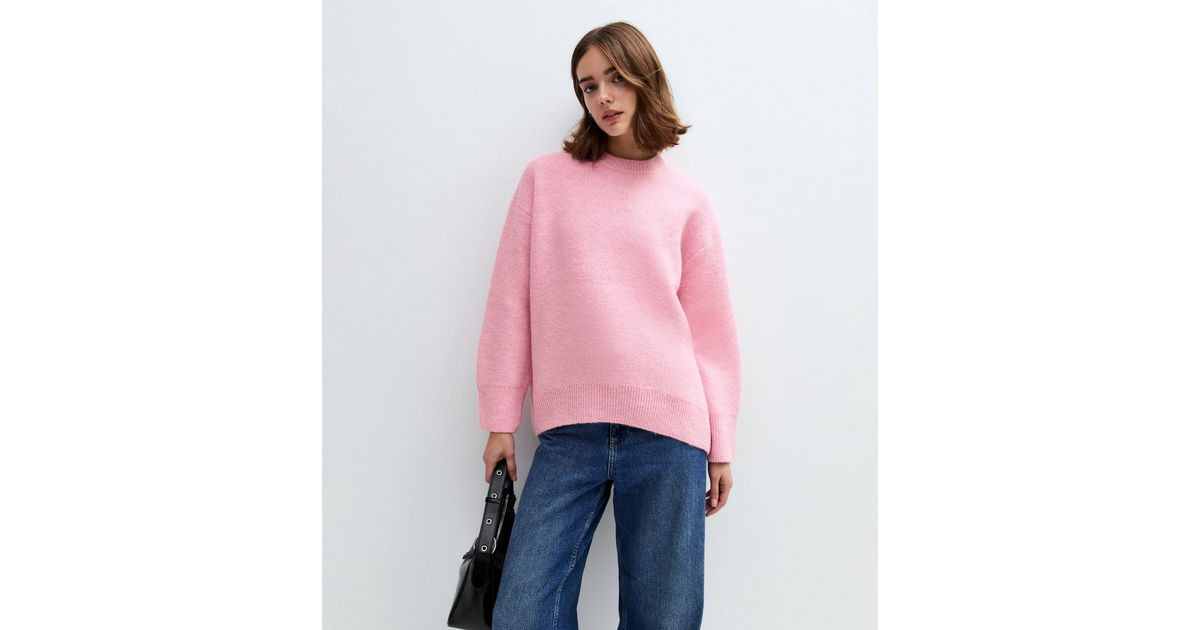 Pink Oversized Crew Neck Jumper
						
						Add to Saved Items
						Remove from Saved Items | New Look (UK)