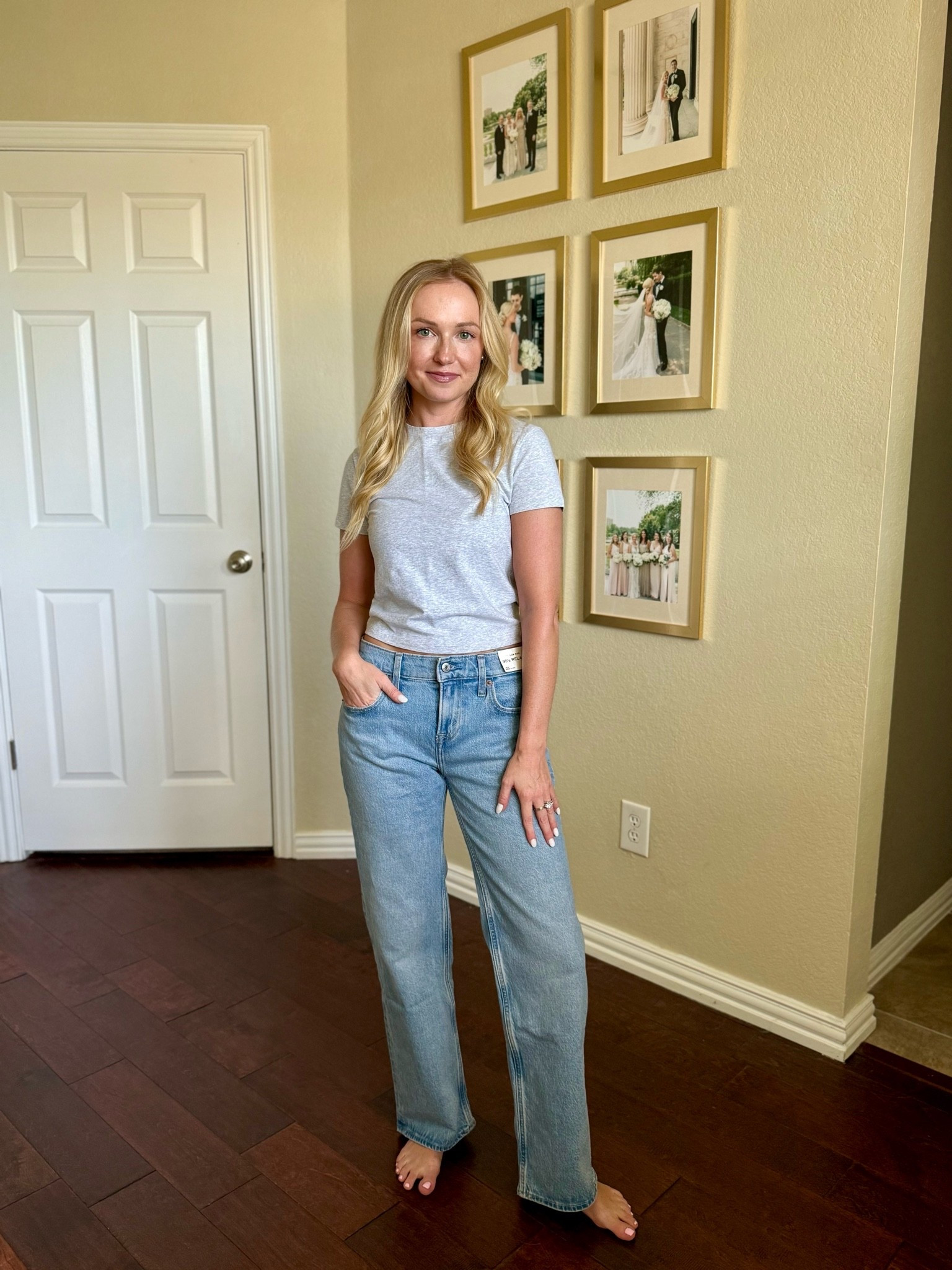 Low rise 90’s relaxed straight! Wearing a 25S