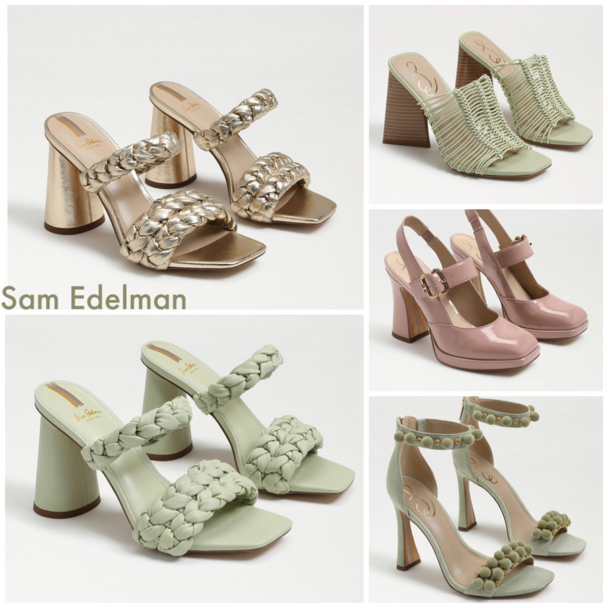 #heels #mules #neutralcolorheels #samedelman #pisatachio #heels #neutral #pastelcolorheels #anklestrapsandal #uniqueheels