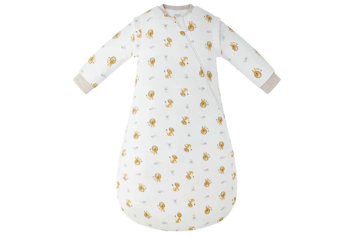 Organic Cotton Long Sleeve Sleep Bag 1.0 TOG - The Lion & The Mouse | Nest Designs