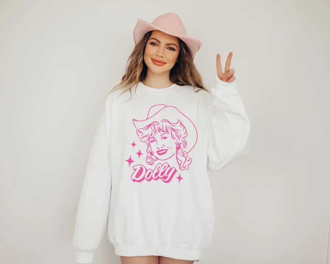 Pink Dolly Sweatshirt | Dolly Parton Sweatshirt | Nashville Sweatshirt | Dolly Parton Trendy Swea... | Etsy (US)