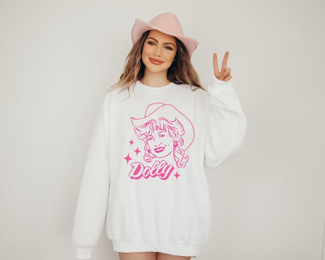 Pink Dolly Sweatshirt  Dolly Parton Sweatshirt  Nashville - Etsy | Etsy (US)