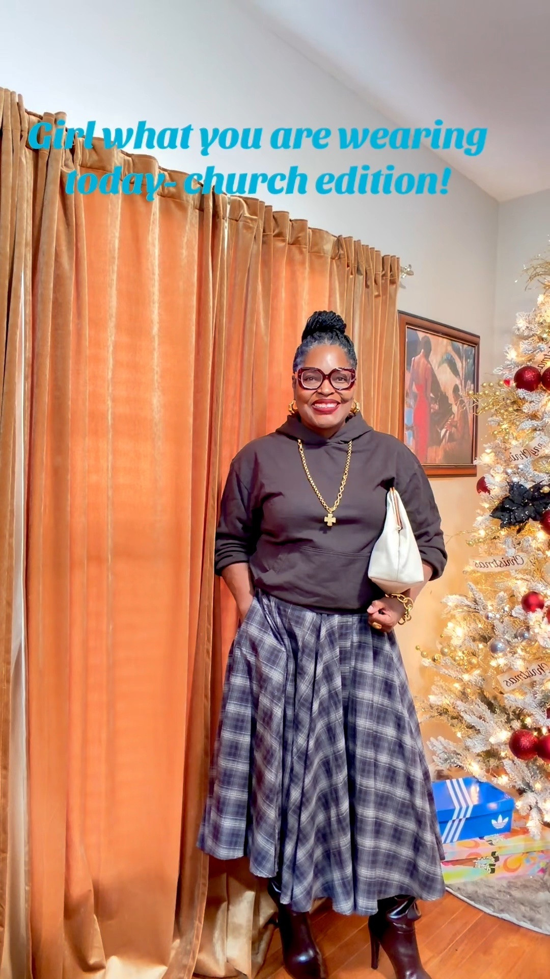 Girl!! What are you wearing today- church edition! I love mixing up my statement pieces with a basic! This statement skirt and a basic hoodie works for me! #ootdstyle #styletips #statementpiece #fypシ #fashioninspo 

Sweatshirt and skirt @H&M 
Boots @Jeffrey Campbell 
Jewelry@J.Crew 
Handbag @American Leather Co  


#LTKgrwm #LTKdayinmylife #LTKootd