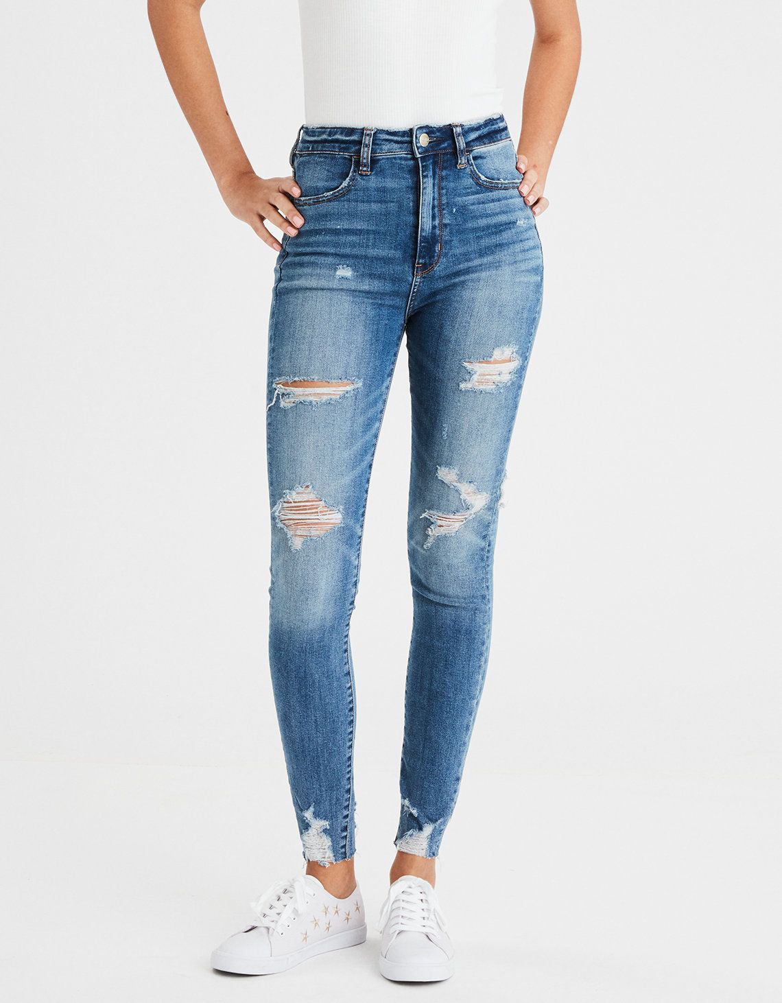 AEO Denim X Highest Rise Jegging, Faded Ways | American Eagle Outfitters (US & CA)