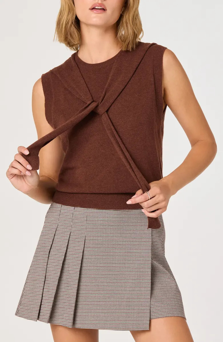 Scarf Tie Sleeveless Sweater | Nordstrom