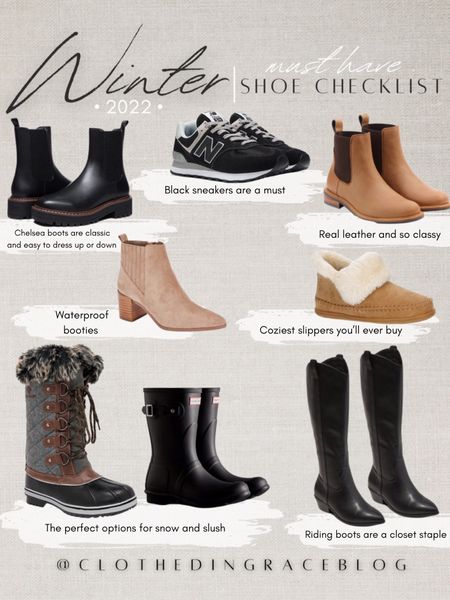 My winter shoe checklist 