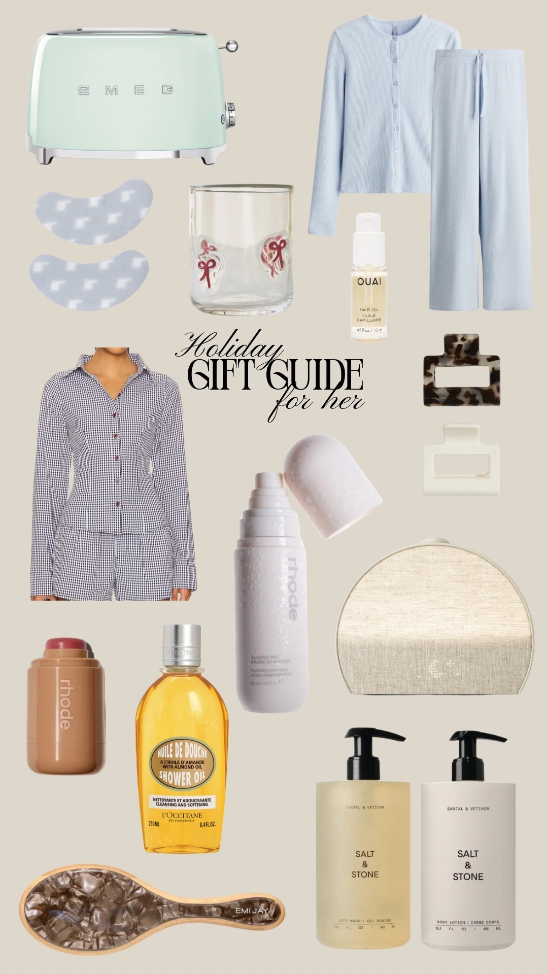 Holiday Gift Guide for Her 💫 The best holiday gifts for every woman on your list. Cozy pajamas, luxe skincare, and elevated everyday essentials she’ll reach for again and again.

#GiftGuideForHer #HolidayGiftIdeas #LTKHoliday #LTKGiftGuide #ChristmasGiftGuide #GiftsForHer #LTKfinds #LTKbeauty #LTKstyle #HolidayShopping

#LTKgiftguide #LTKholiday #LTKbeauty