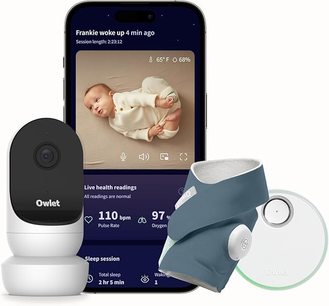Owlet Dream Duo 2 Smart Baby Monitor - 1080p HD Video Baby Monitor with Dream Sock - Baby Foot Mo... | Amazon (US)