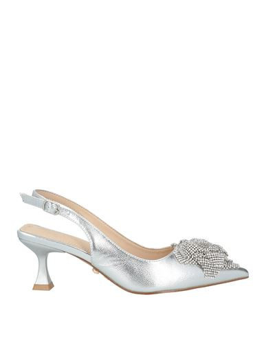 Twenty Four Haitch Woman Pumps Silver Size 9 Synthetisches Material | YOOX (US)