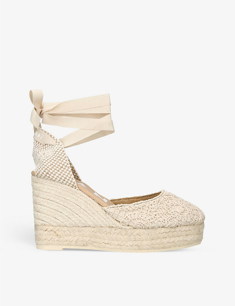 Yucatan raffia espadrille wedges | Selfridges