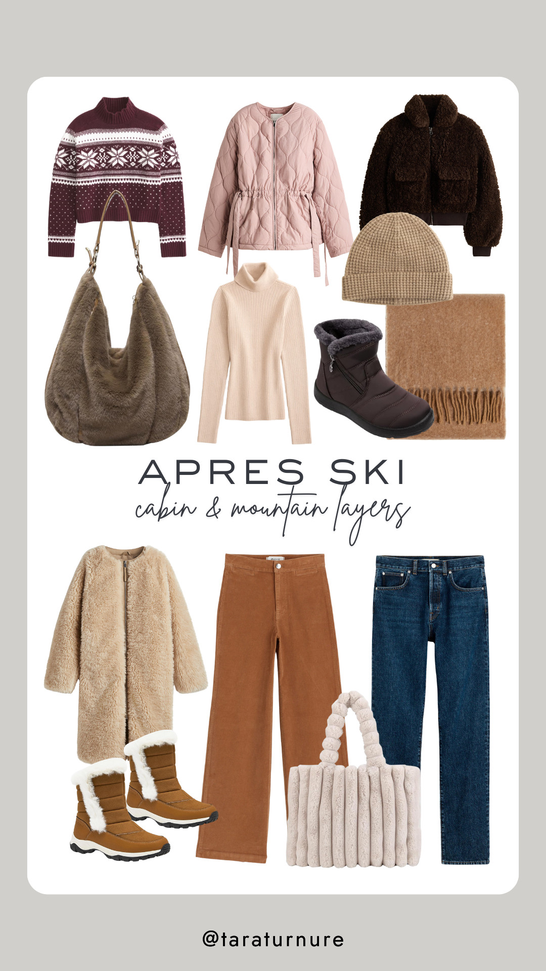 Cozy layers, warm textures, and effortless après-ski style—perfect for cabin days and mountain nights. 

#ApresSki #WinterLayers #CozyChic #MountainStyle #CabinVibes #WinterOutfits #ColdWeatherStyle #NeutralStyle #WinterFashion #CozyStyle
 

 #LTKootd #LTKSeasonal #LTKBeauty