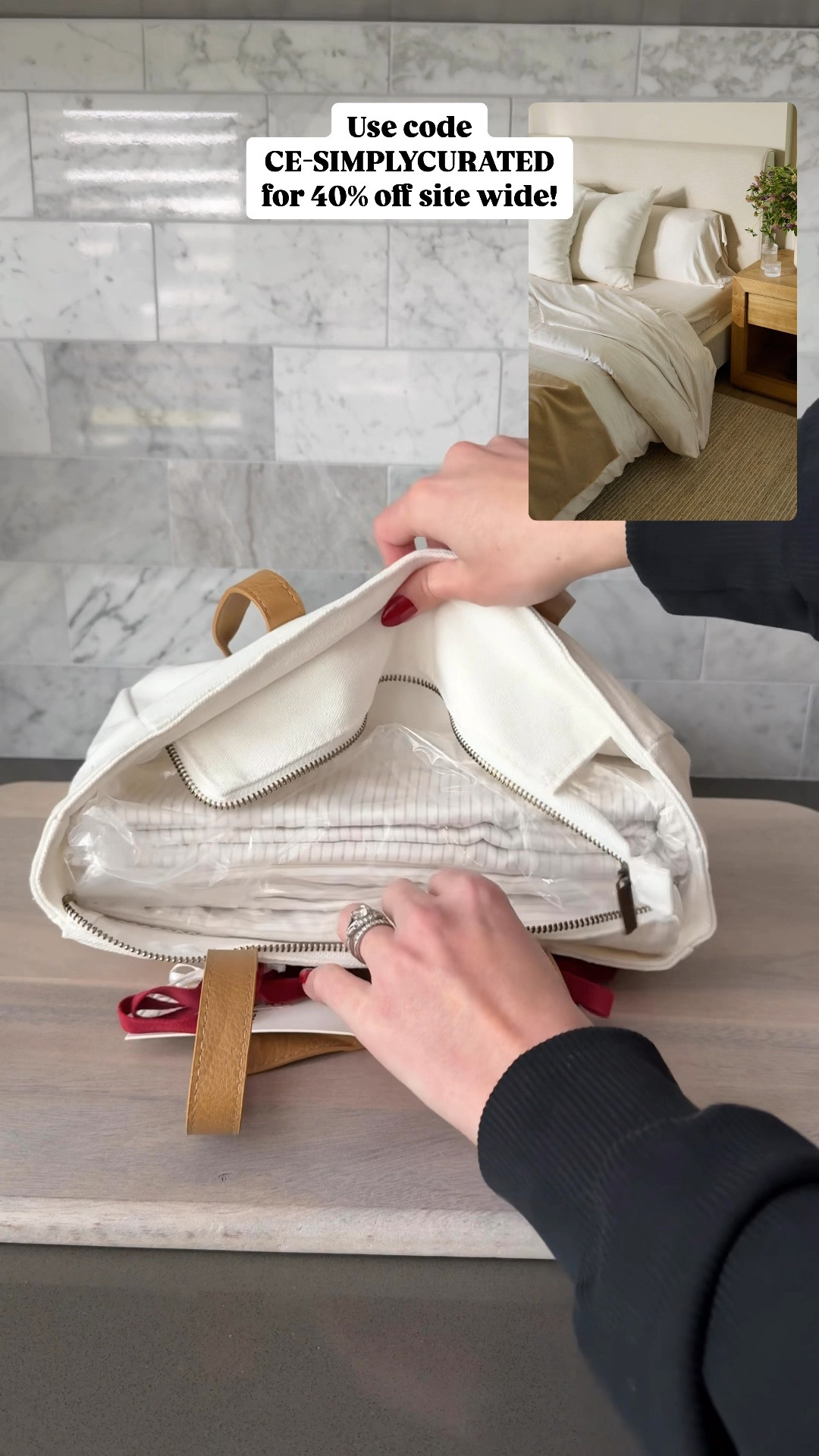 ✨ Use code CE-SIMPLYCURATED for 40% off site wide! ✨

One gift I’m so excited to give!! Luxury bedding from @cozyearth ❤️ These are my favorite sheets, we have them in white & sage! I’m giving this gorgeous set in driftwood pinstripe and might have to grab a set for myself! #sponsored #cozyearthpartner 

#LTKHome #LTKGiftGuide #LTKSeasonal