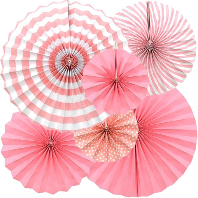 Amazon.com: Hocansen 6PCS Paper Fan Garland Paper Fans Party Decorations 8/12/16in Hanging Papers... | Amazon (US)