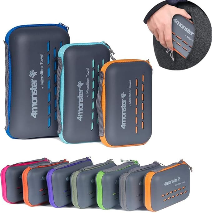 4Monster Camping Towels Super Absorbent, Fast Drying Microfiber Travel Towel, Quick Dry Ultra Sof... | Amazon (US)