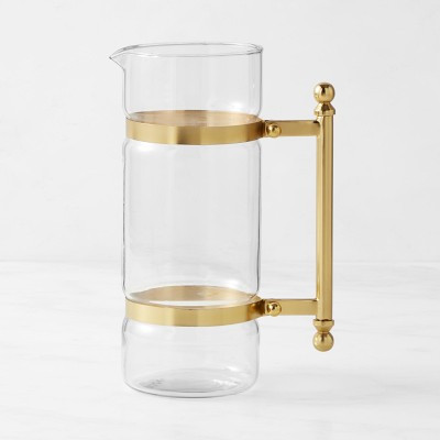 Antique Brass and Glass Pitcher | Williams Sonoma | Williams-Sonoma
