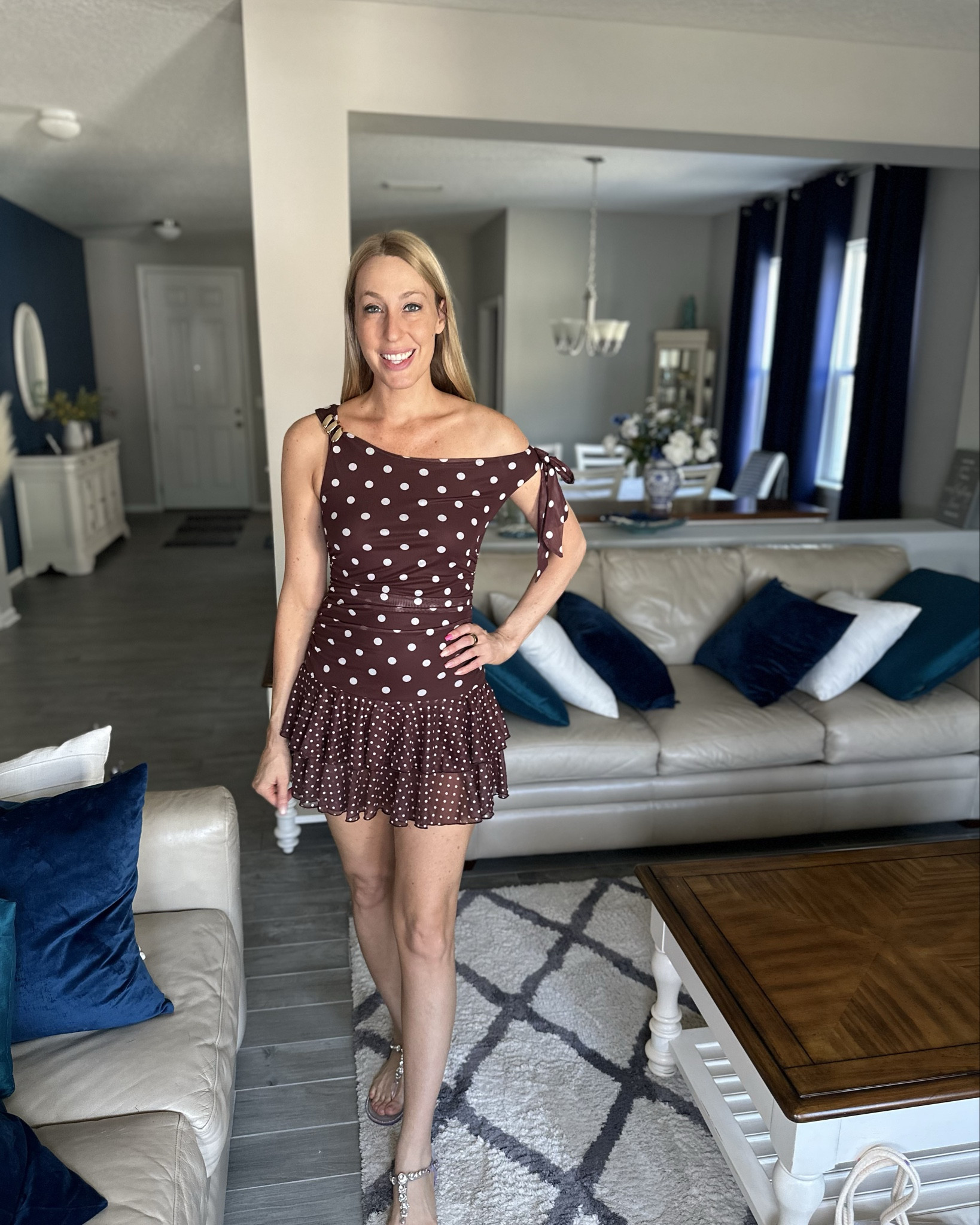 Chocolate brown polka dot dress 
🤍this dress is perfect for parties and going out
🤍 it actually has shorts attached at the bottom 
🤍 fits true to size, wearing size small and I am 5’10”
🤍 Amazon fashion under $50 find

#LTKTall