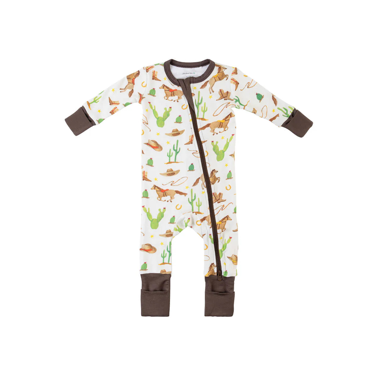 Baby Bamboo Pajamas w/ DreamCuffs® - Ghosts | Dreamland Baby