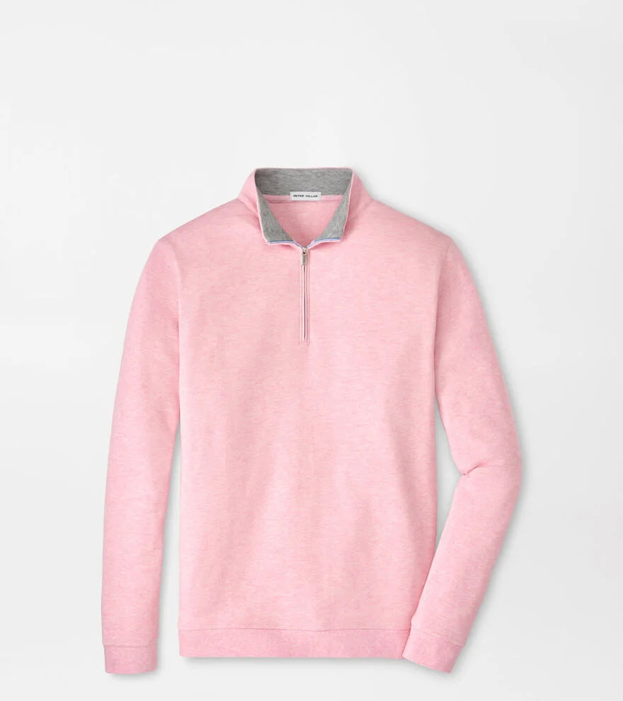 Peter Millar Men's Crown Comfort Quarter-Zip Pullover | Color: Teaberry Pink | Size: S | Peter Millar
