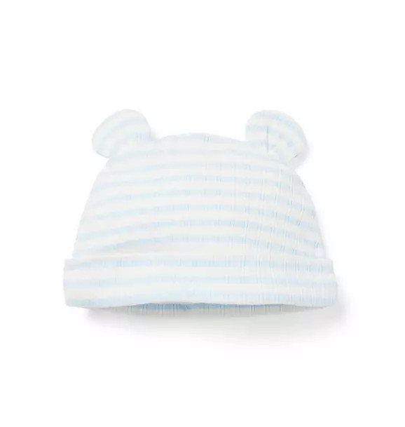 Baby Ribbed Stripe Bear Ear Beanie | Janie and Jack