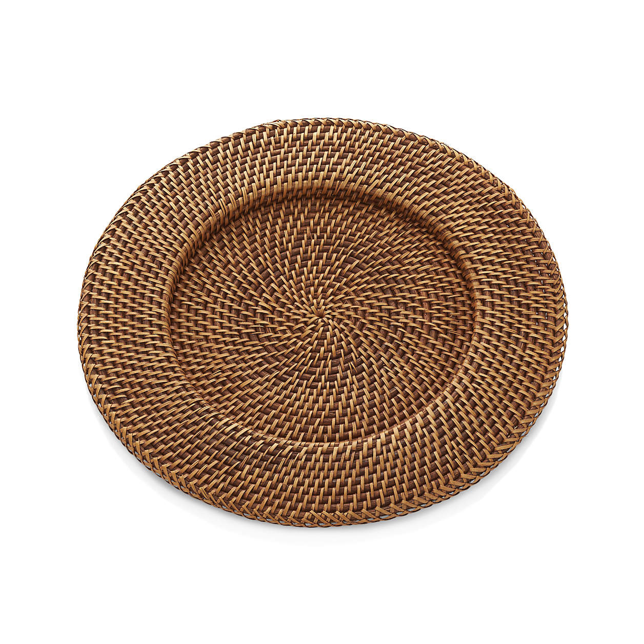 Artesia Honey Rattan Charger Plate + Reviews | Crate and Barrel | Crate & Barrel