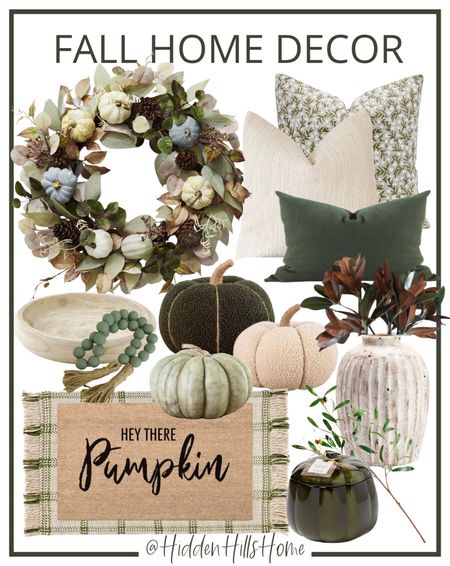 Fall home decor, fall wreath, fall doormat, faux pumpkins, fall home finds, seasonal home decor ideas #homedecor #fall

#LTKSeasonal #LTKhome #LTKsalealert