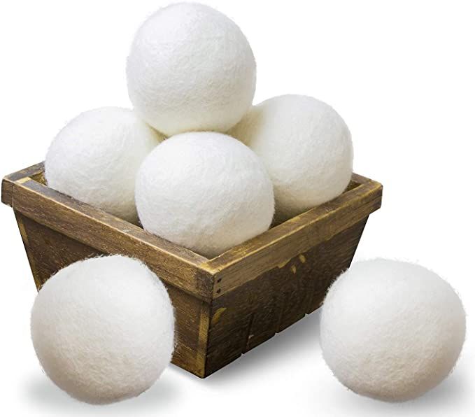 SnugPad Wool Dryer Balls XL Size 6 Pack, Natural Fabric Softener 100% Organic Premium New Zealand... | Amazon (US)