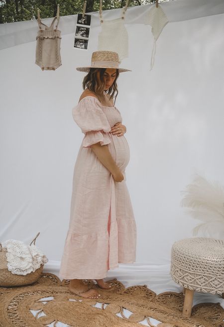 Call all my expecting Mamas - grab this dress! ✨ Bump friendly / Light and airy / perfect for summer heat / OTS or on / the prettiest neutral colors available / it’s all about the sleeve for me! 🤗 i am 5’8” and 28 weeks pregnant (around 150lbs) wearing a small. Good stretch in the top. 
Perfect for maternity shoot / postpartum  shoot or any shower!

#bumpfriendly #liveandco #beachwoodbaby #maternitydress #maternityshoot #expectingmom

#LTKfamily #LTKbaby #LTKbump